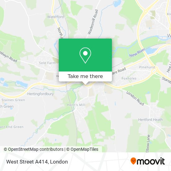 West Street A414 map