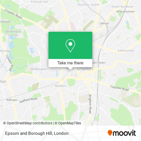Epsom and Borough Hill map