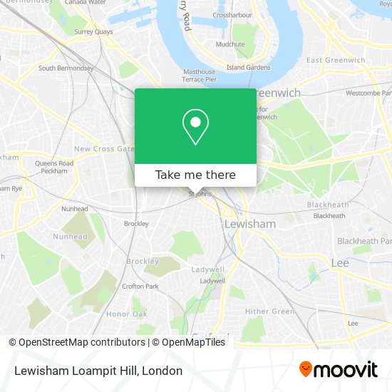 Lewisham Loampit Hill map