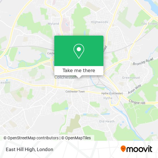 East Hill High map