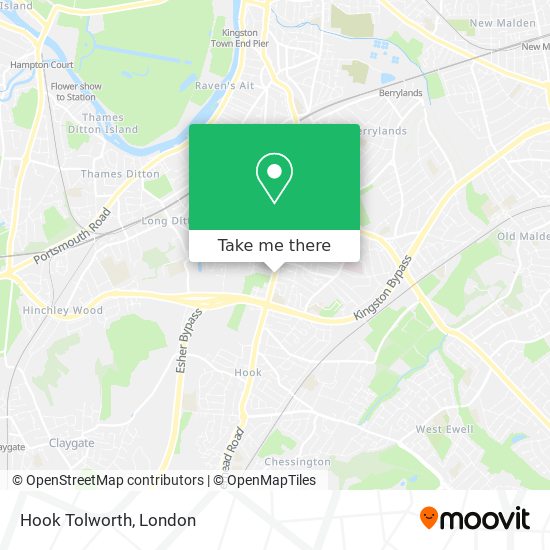 Hook Tolworth map