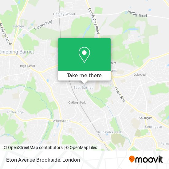 Eton Avenue Brookside map