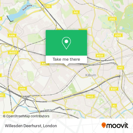 Willesden Deerhurst map