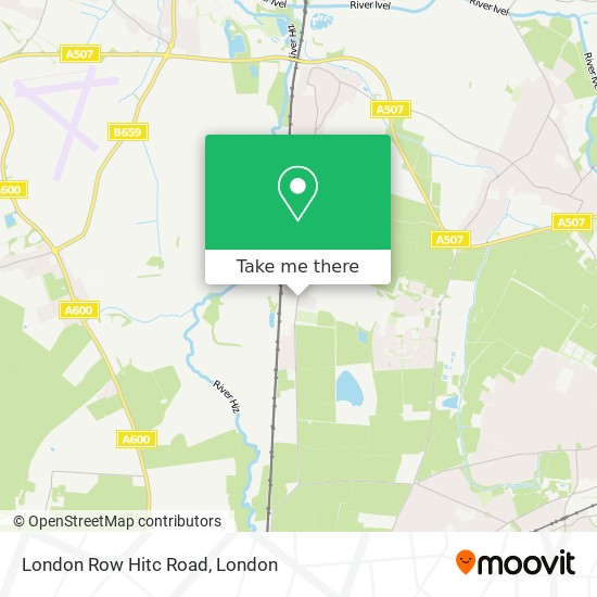 London Row Hitc Road map