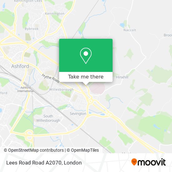 Lees Road Road A2070 map