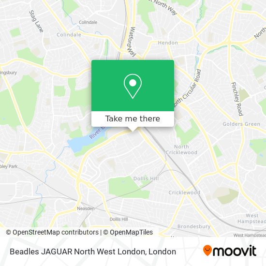Beadles JAGUAR North West London map