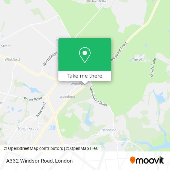 A332 Windsor Road map