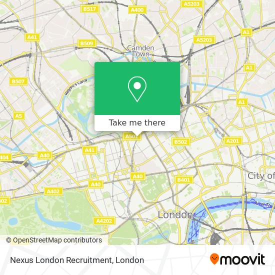 Nexus London Recruitment map