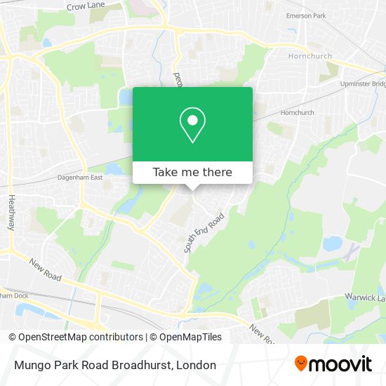 Mungo Park Road Broadhurst map