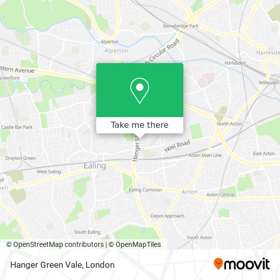 Hanger Green Vale map