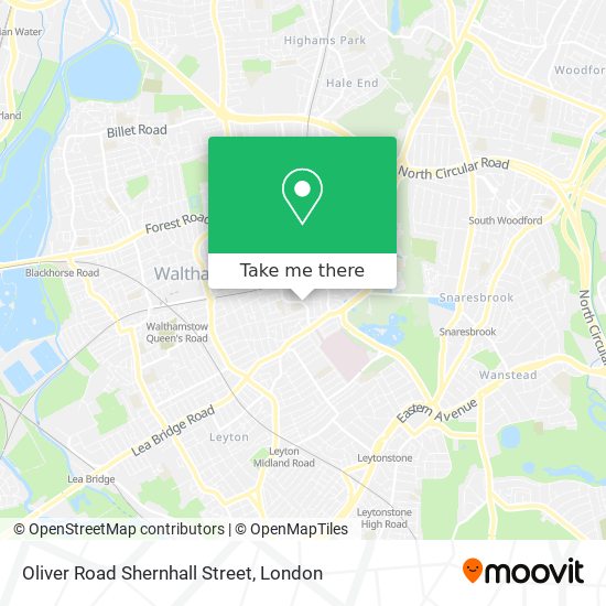 Oliver Road Shernhall Street map