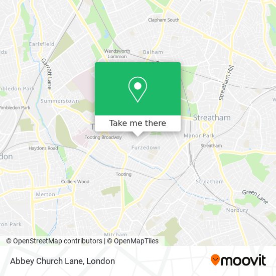 Abbey Church Lane map