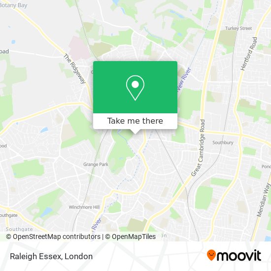 Raleigh Essex map