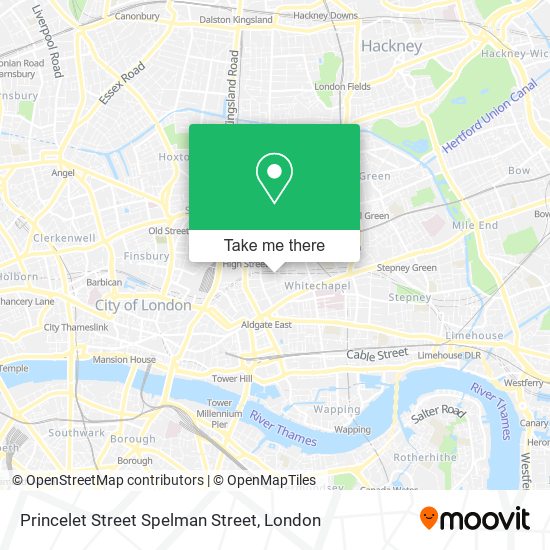 Princelet Street Spelman Street map