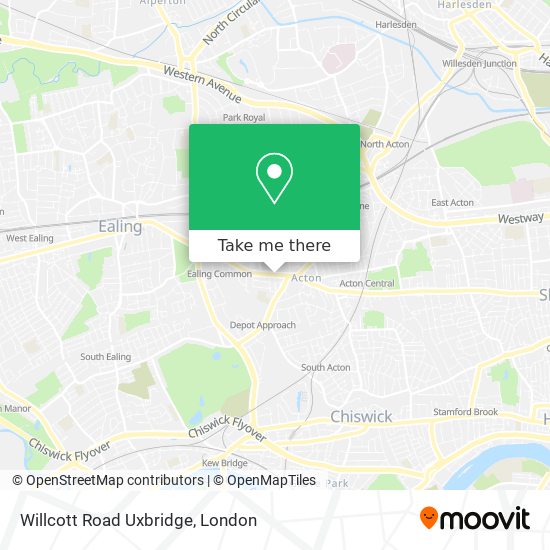 Willcott Road Uxbridge map
