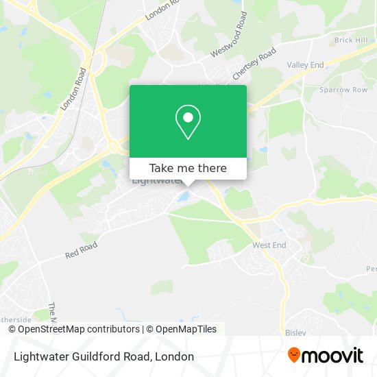 Lightwater Guildford Road map