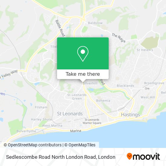 Sedlescombe Road North London Road map