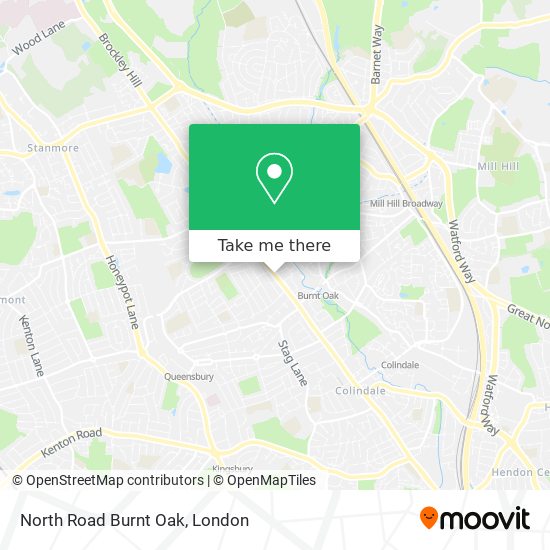 North Road Burnt Oak map