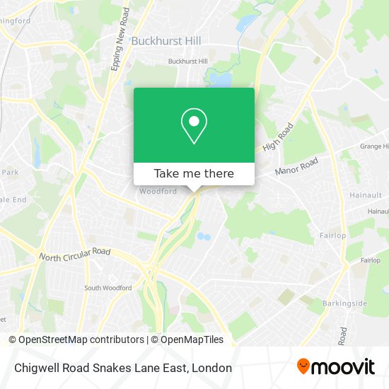 Chigwell Road Snakes Lane East map