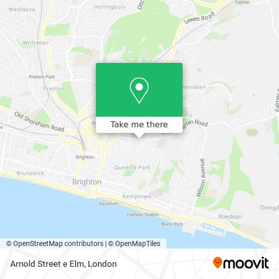 Arnold Street e Elm map