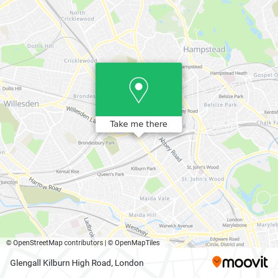 Glengall Kilburn High Road map