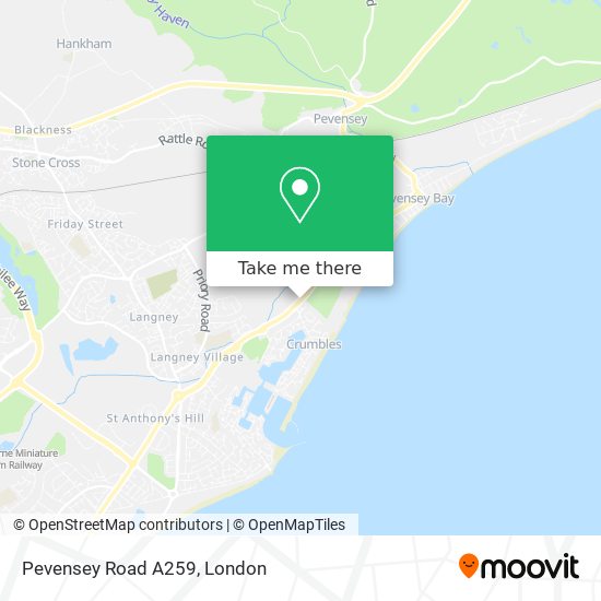 Pevensey Road A259 map