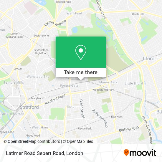 Latimer Road Sebert Road map