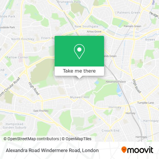 Alexandra Road Windermere Road map