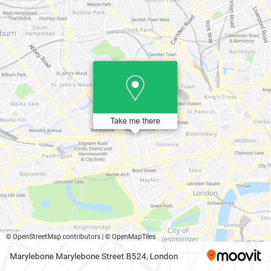 Marylebone Marylebone Street B524 map