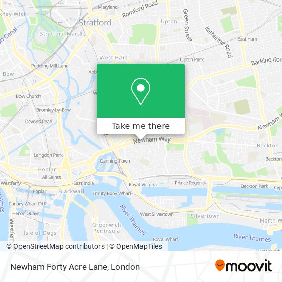 Newham Forty Acre Lane map