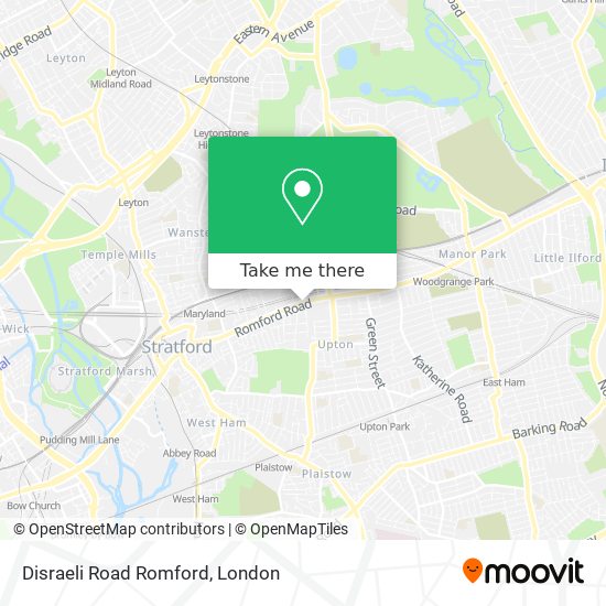 Disraeli Road Romford map