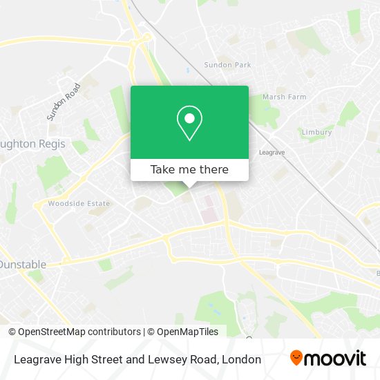 Leagrave High Street and Lewsey Road map