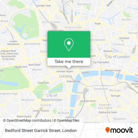 Bedford Street Garrick Street map