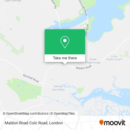 Maldon Road Colc Road map