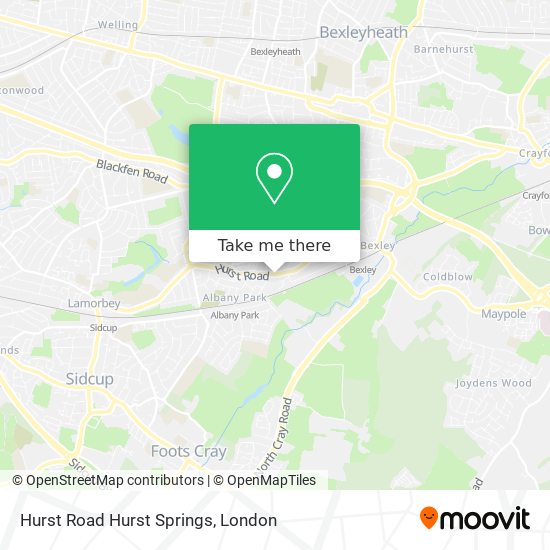 Hurst Road Hurst Springs map