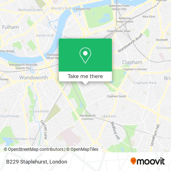 B229 Staplehurst map