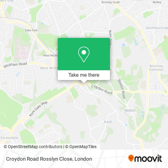 Croydon Road Rosslyn Close map