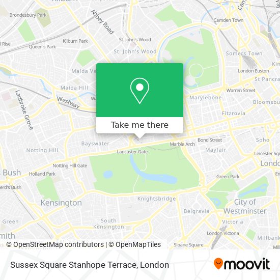 Sussex Square Stanhope Terrace map