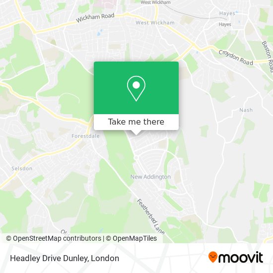 Headley Drive Dunley map