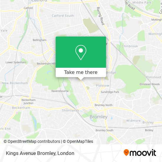 Kings Avenue Bromley map