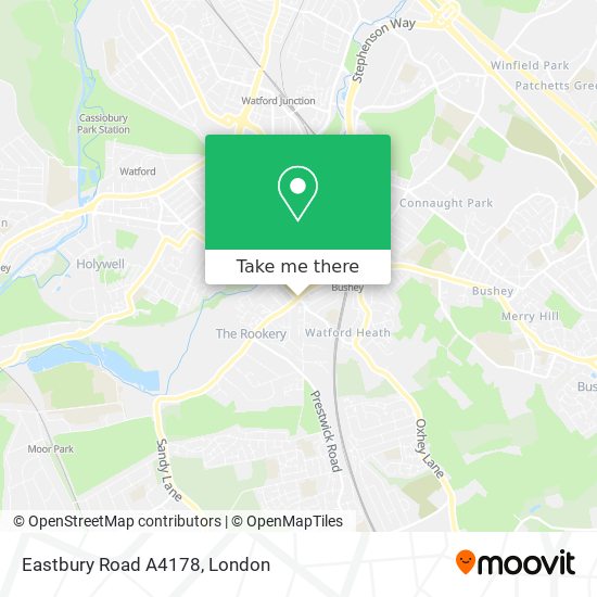 Eastbury Road A4178 map