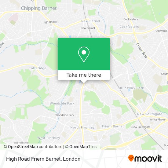 High Road Friern Barnet map