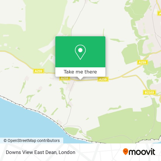 Downs View East Dean map