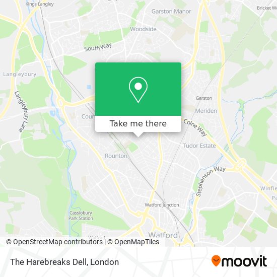 The Harebreaks Dell map