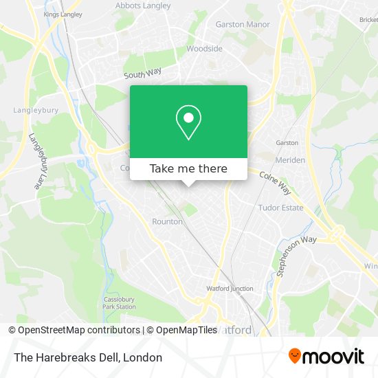 The Harebreaks Dell map