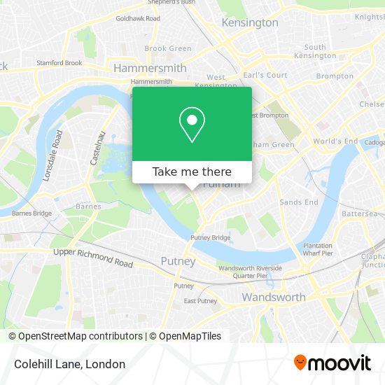 Colehill Lane map