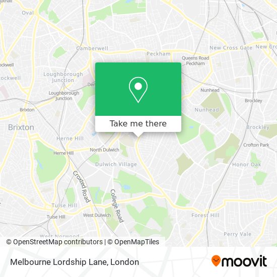 Melbourne Lordship Lane map