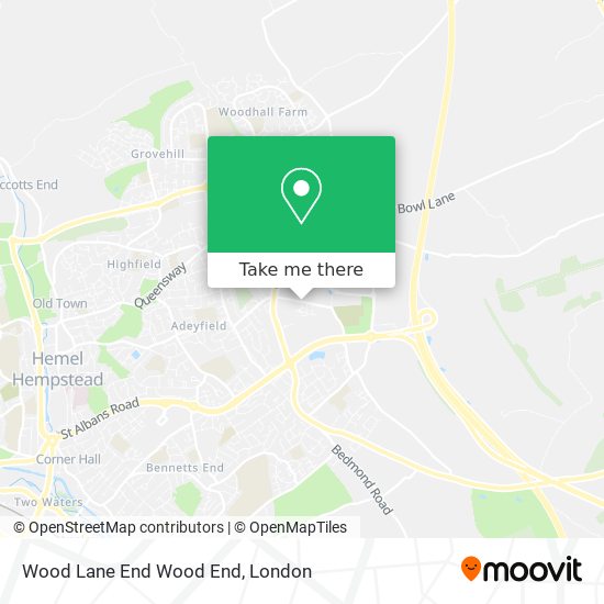 Wood Lane End Wood End map