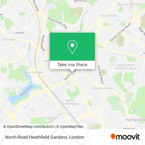 North Road Heathfield Gardens map