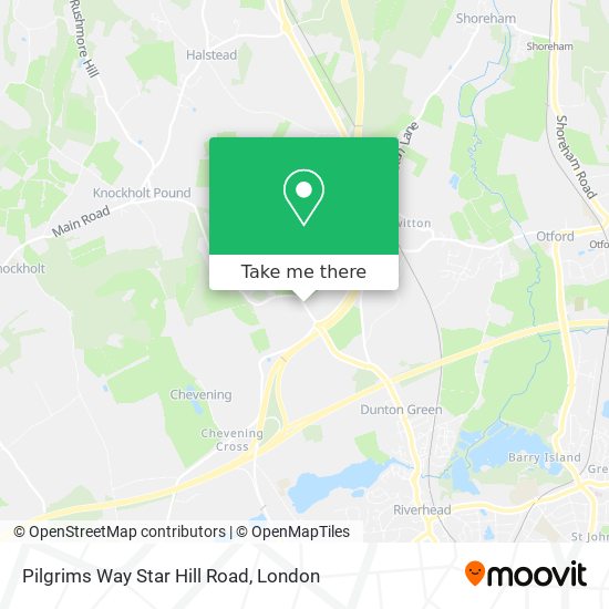 Pilgrims Way Star Hill Road map